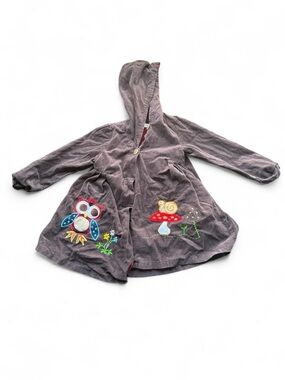 ✨Maria Elena Brown corduroy jacket with owl and mushroom Design. Size: 7 years✨